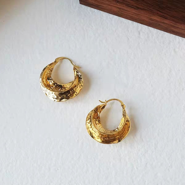 Basic Textured Hoop earring