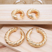 Classic twisted hoop earrings