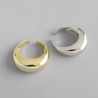 Geometric arc surface adjustable open ring