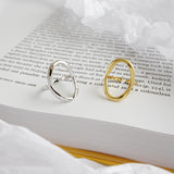 Geo shaped adjustable open rings