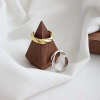 Textured surface matt finish adjustable open rings